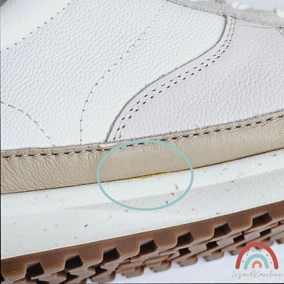 New! Madewell Kickoff Trainer Sneakers Leather Antique Cream Platform Shoes - Picture 16 of 16